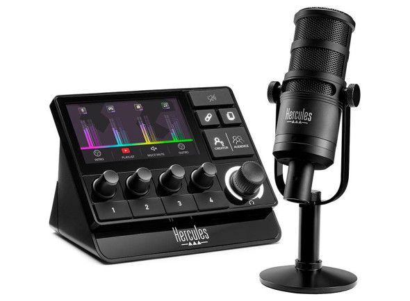 Hercules DJ Stream Essentials Kit – Kit de Streaming Profissional com Interface XLR Hercules DJ Stream Essentials Kit – Kit de Streaming Profissional com Interface XLR